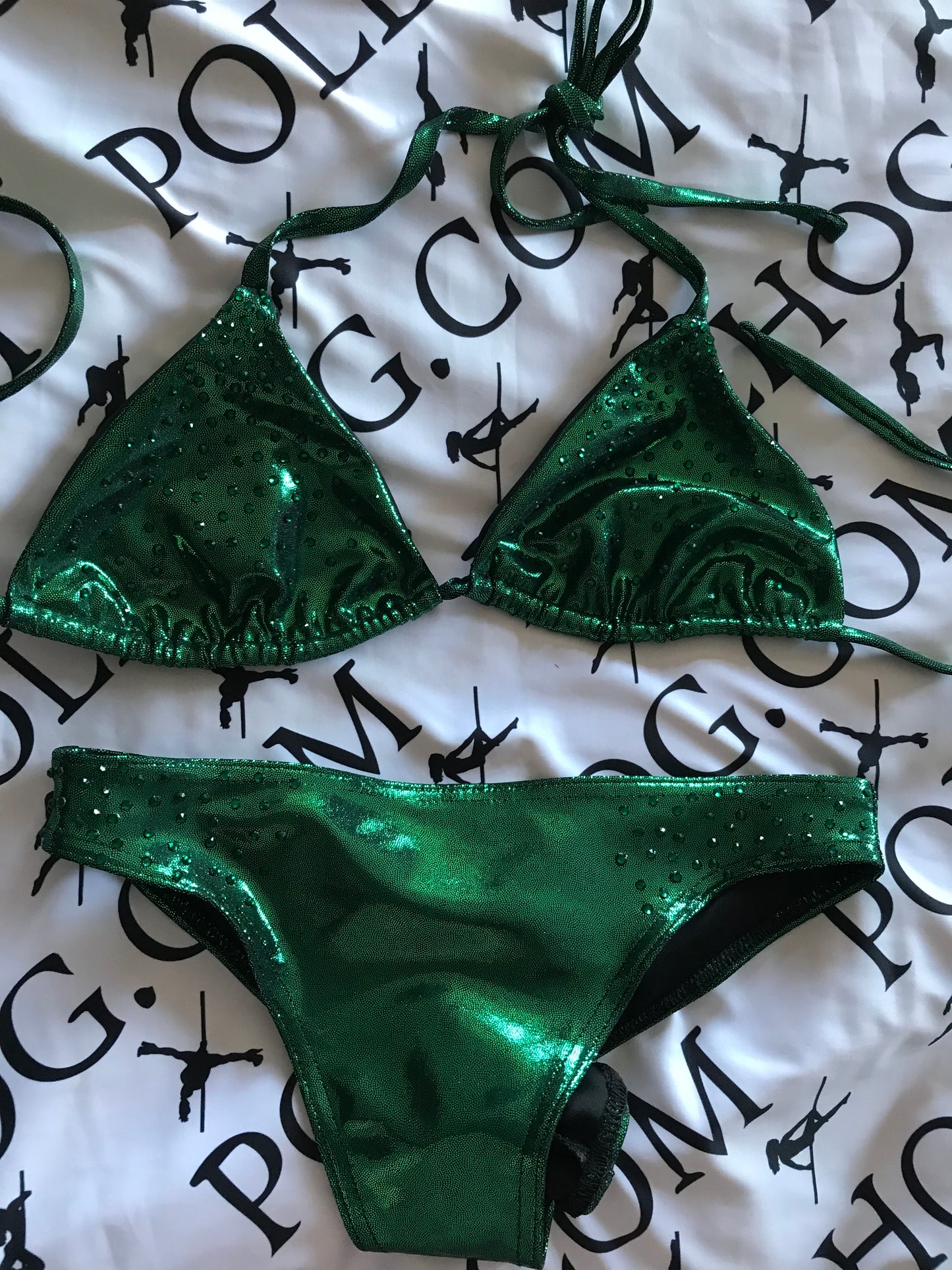 8/small emerald gemmed bikini