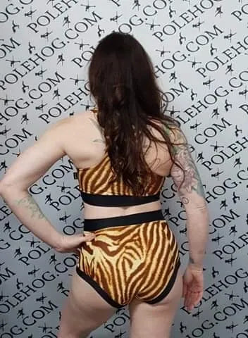 Nude tiger full high waisted panel pant