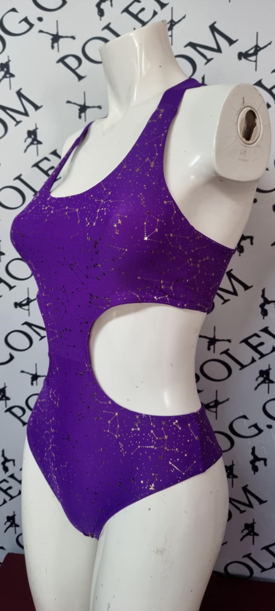 Purple constellation twinkle x back bodysuit