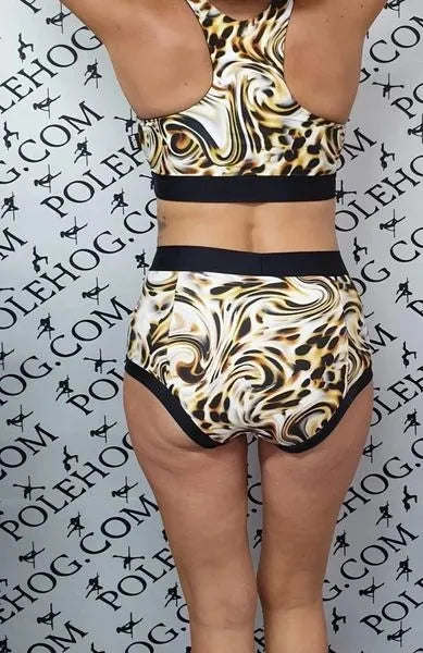 Cappuccino high waisted panel pant full