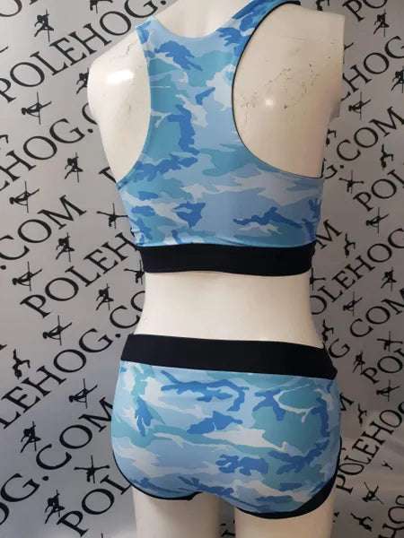 Blue camo top