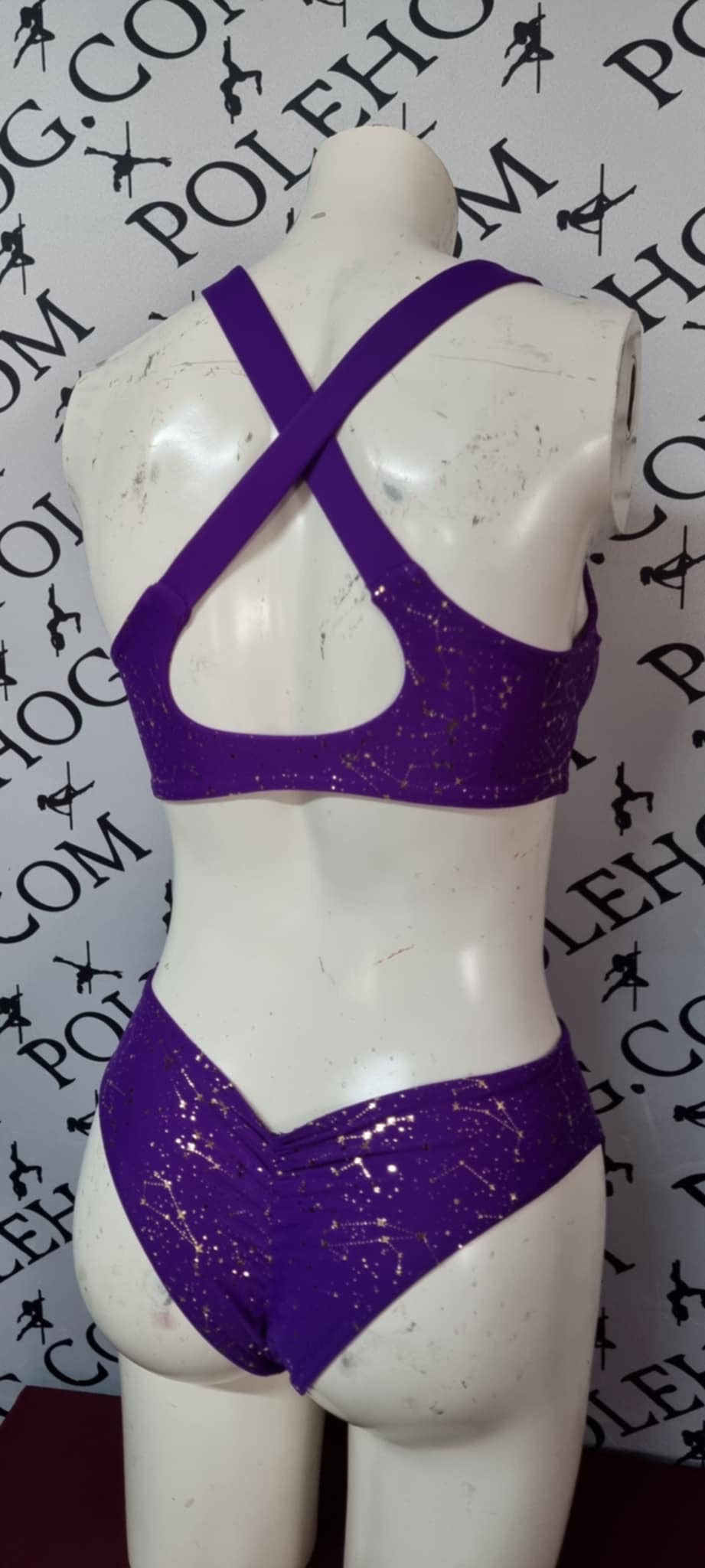 Purple constellation twinkle x back bodysuit