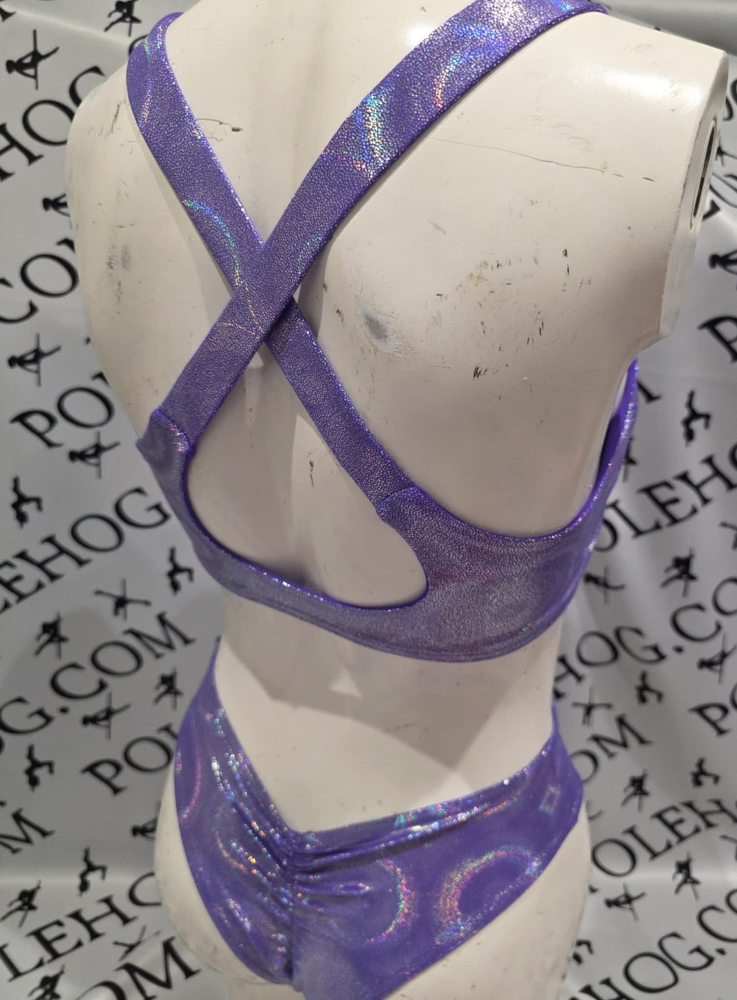 Purple disco x back bodysuit