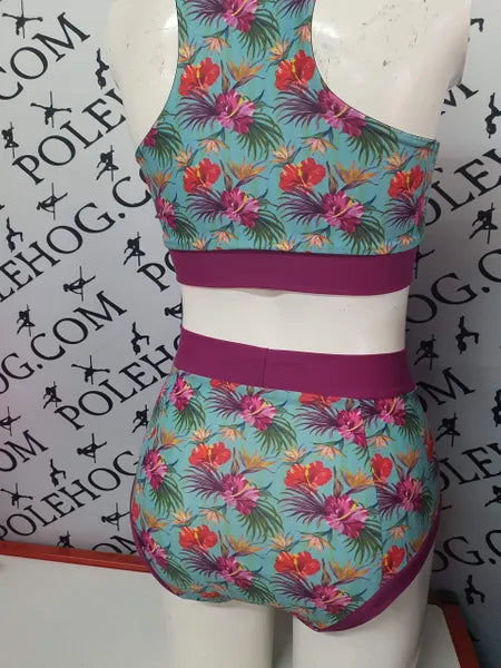 Hibiscus high waisted panel pant full