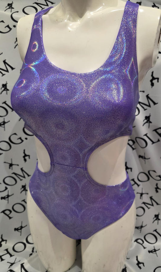 Purple disco x back bodysuit