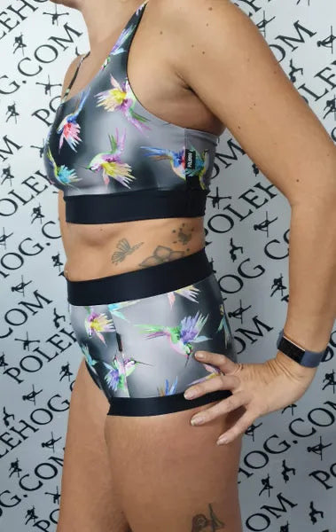 Greyscale hummingbird high waisted panel pant full