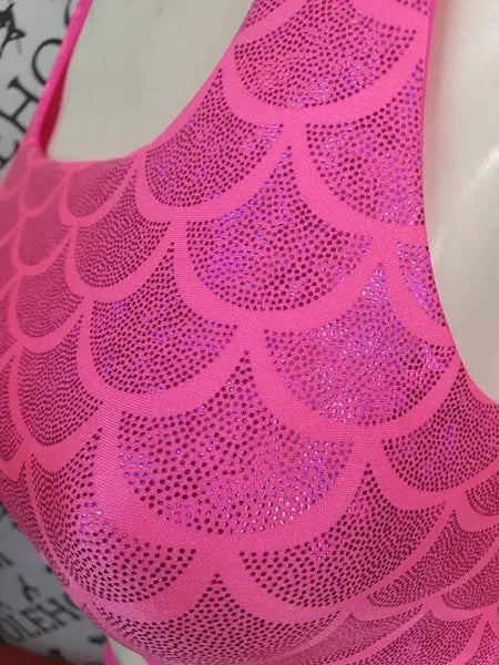 Pink holographic mermaid bottoms