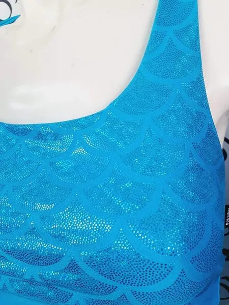 Blue holographic mermaid bottoms