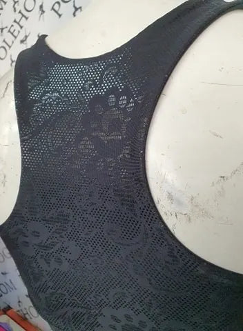 Black foil lace bottoms