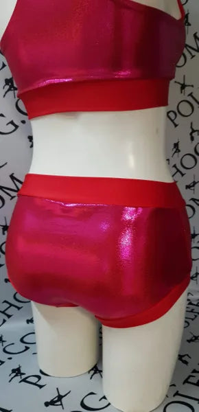 Red with pink shine top