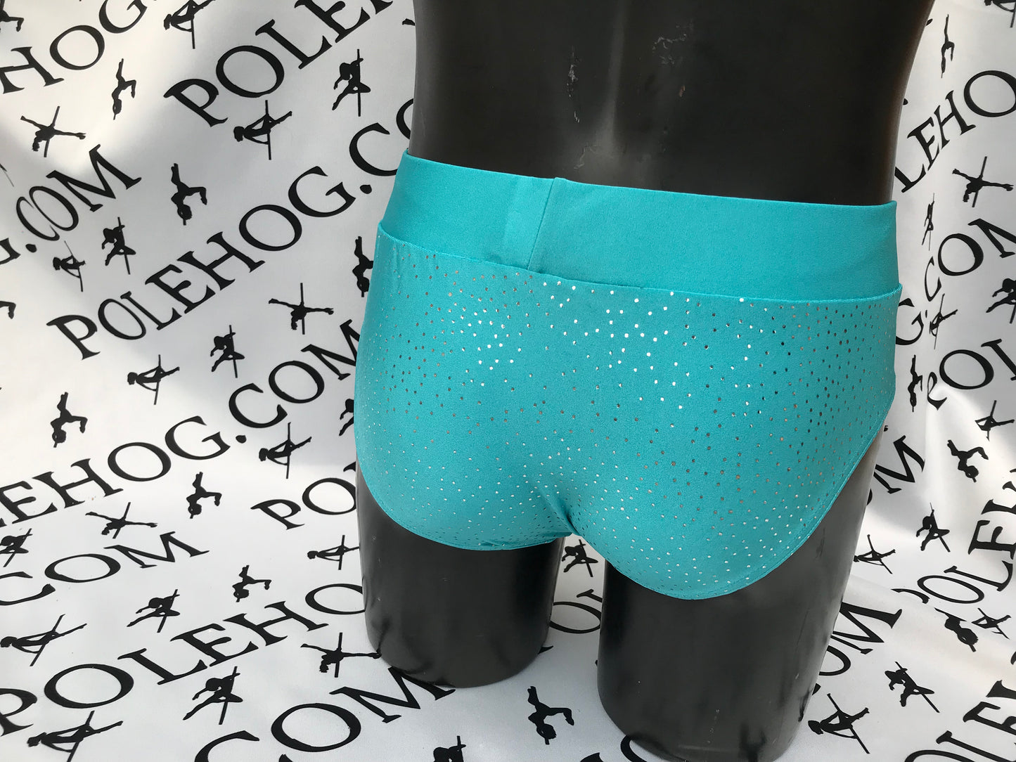Aqua silver twinkle male brief