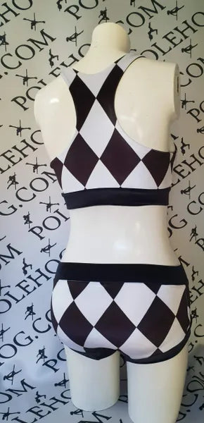 Harlequin velvet top