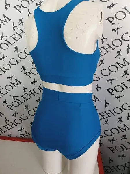 Blue perform high waisted panel pant