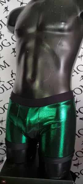 Emerald green shine male short