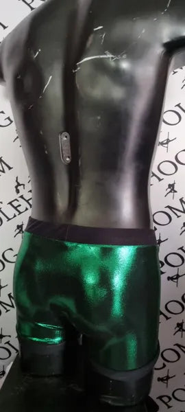 Emerald green shine male short