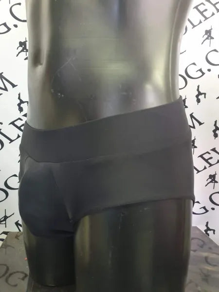 Plain black male brief
