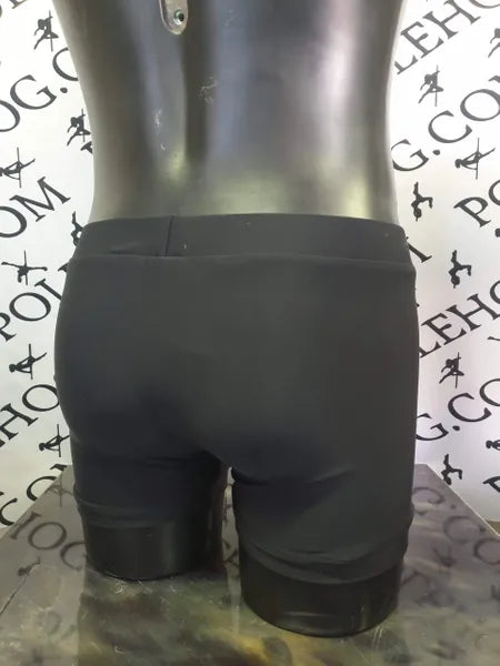 Plain black male short