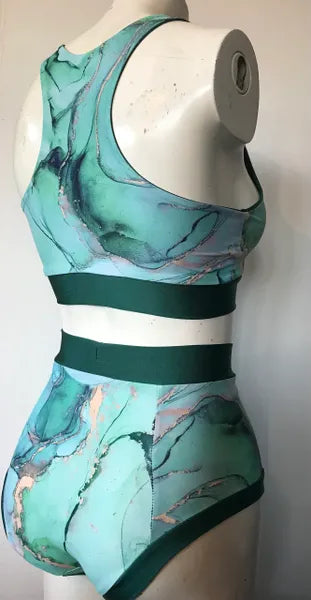 Ethereal mint high waisted panel pant (full)