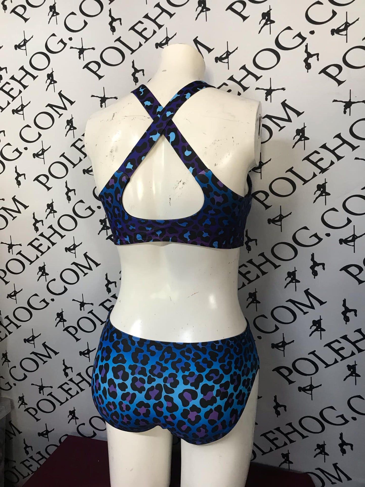 Blue animal ombre x back bodysuit