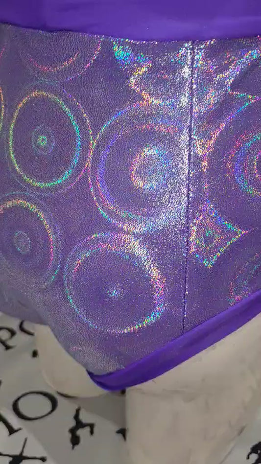 Purple disco male brief