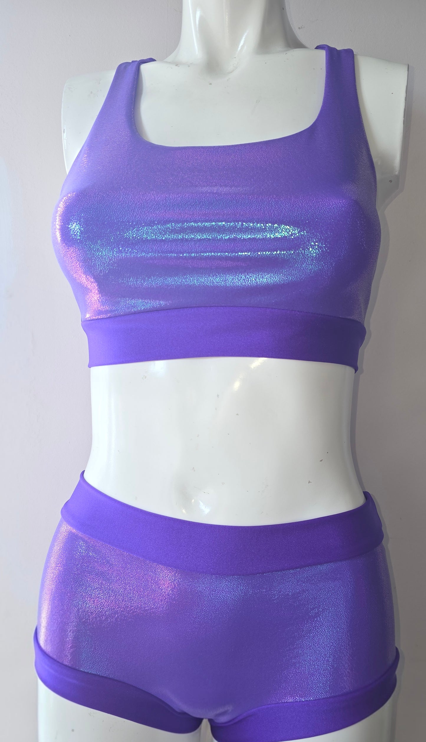Purple mermaid lazer foil top