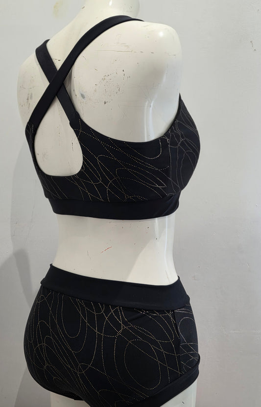 Black and gold bottoms