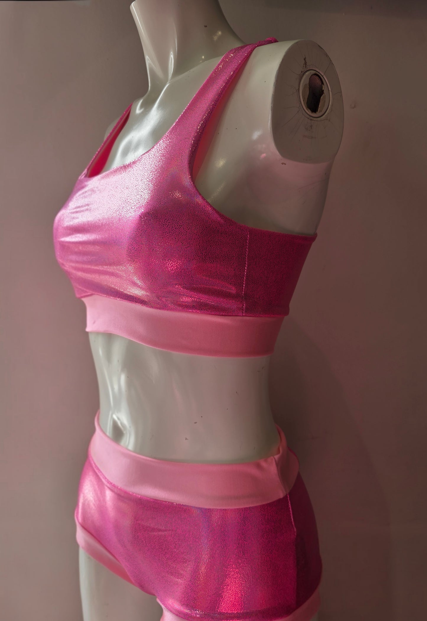 Pink lazer foil top