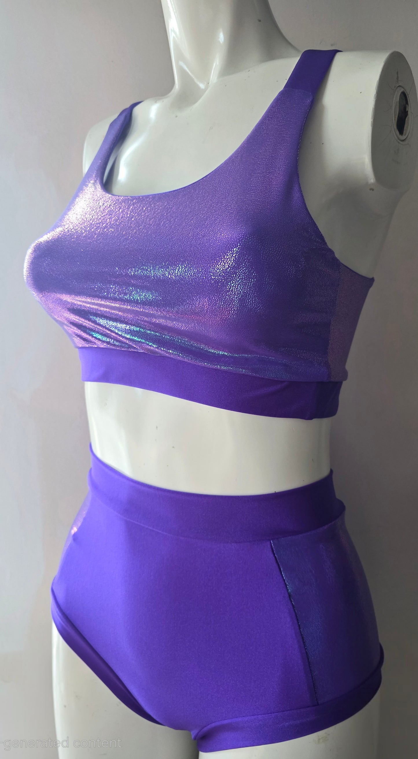 Purple mermaid lazer foil top
