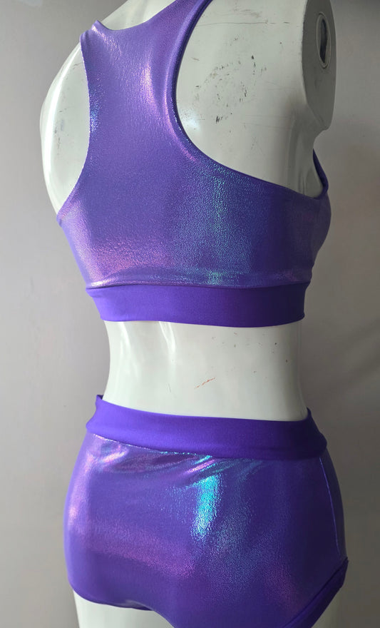 Purple mermaid lazer foil top