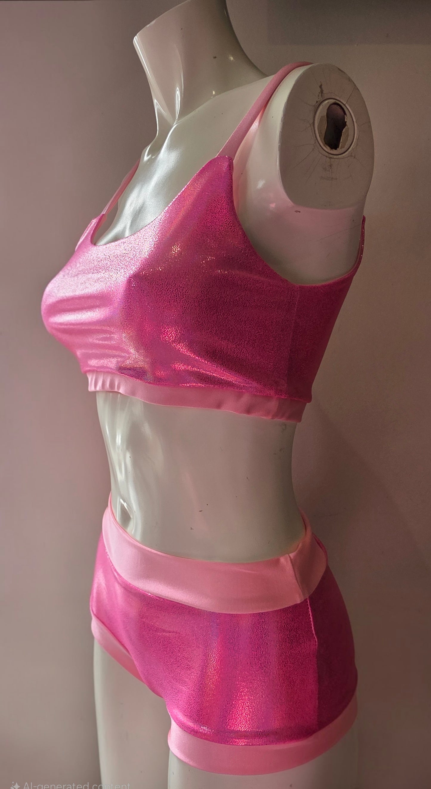 Pink lazer foil top
