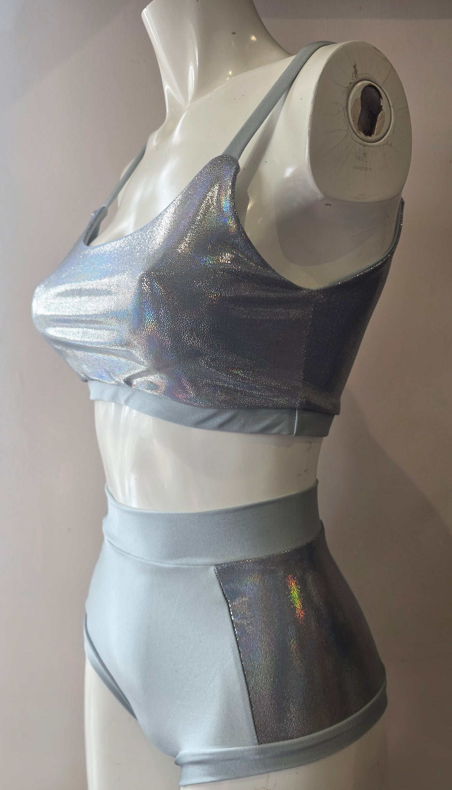 Silver lazer foil top