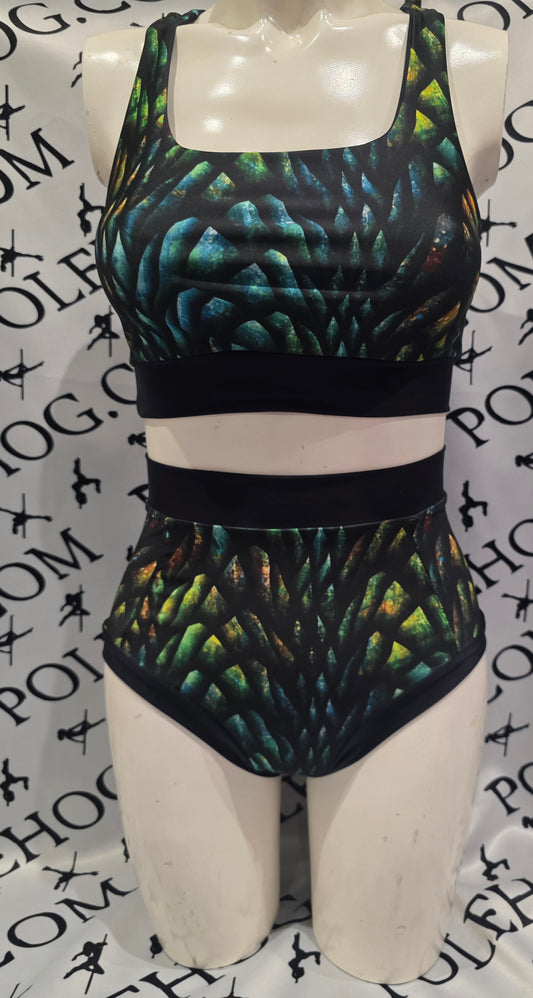 Autumn dragon scale high panel pant (full)