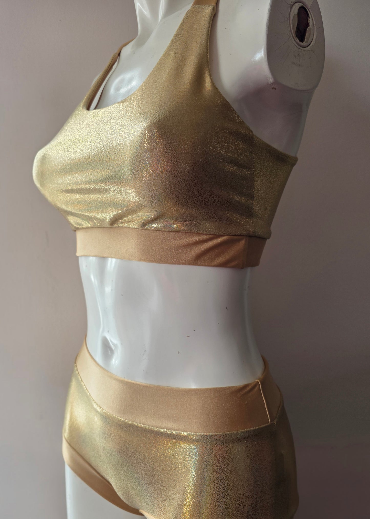 Gold lazer foil top