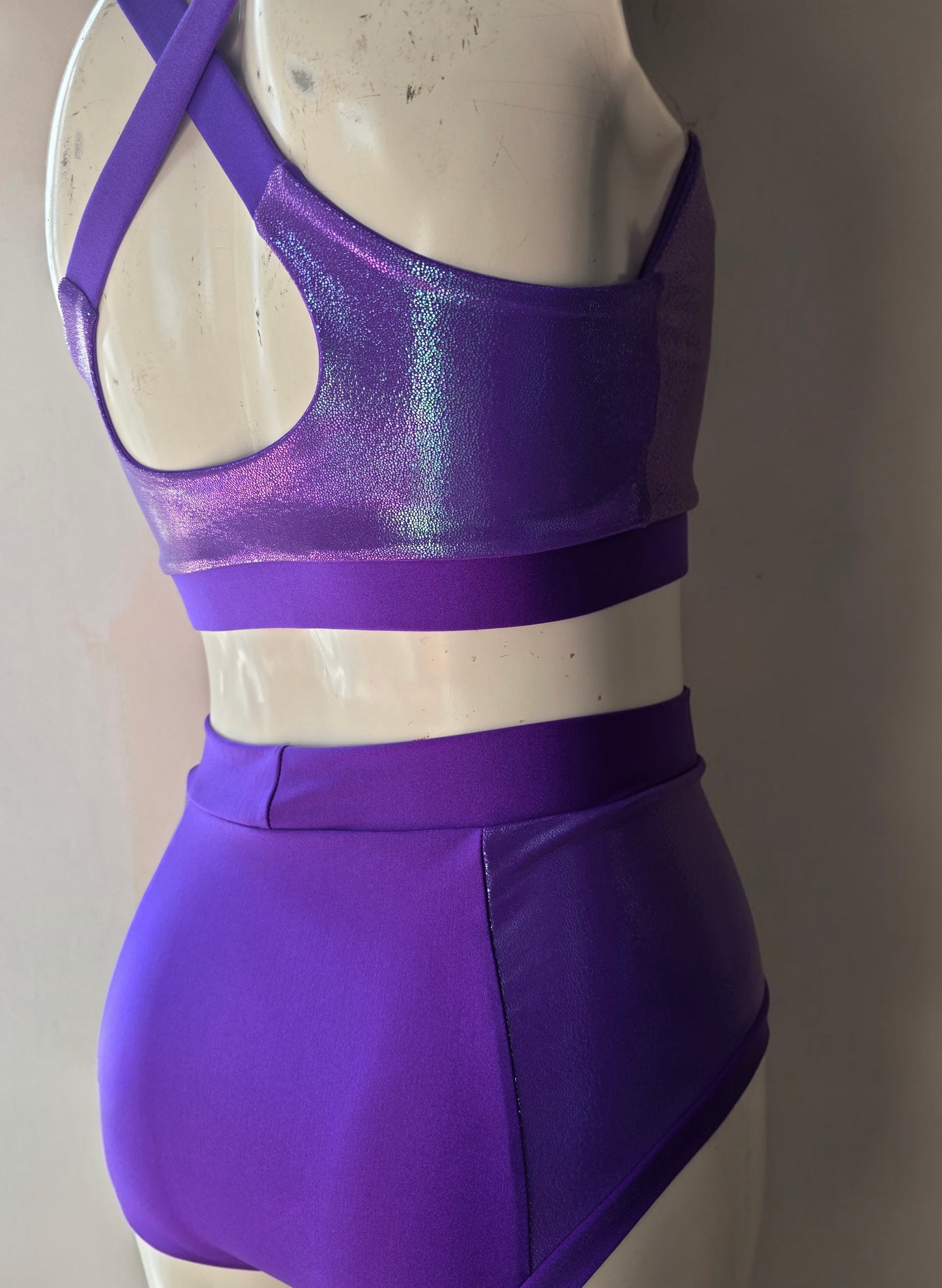 Purple mermaid lazer foil top