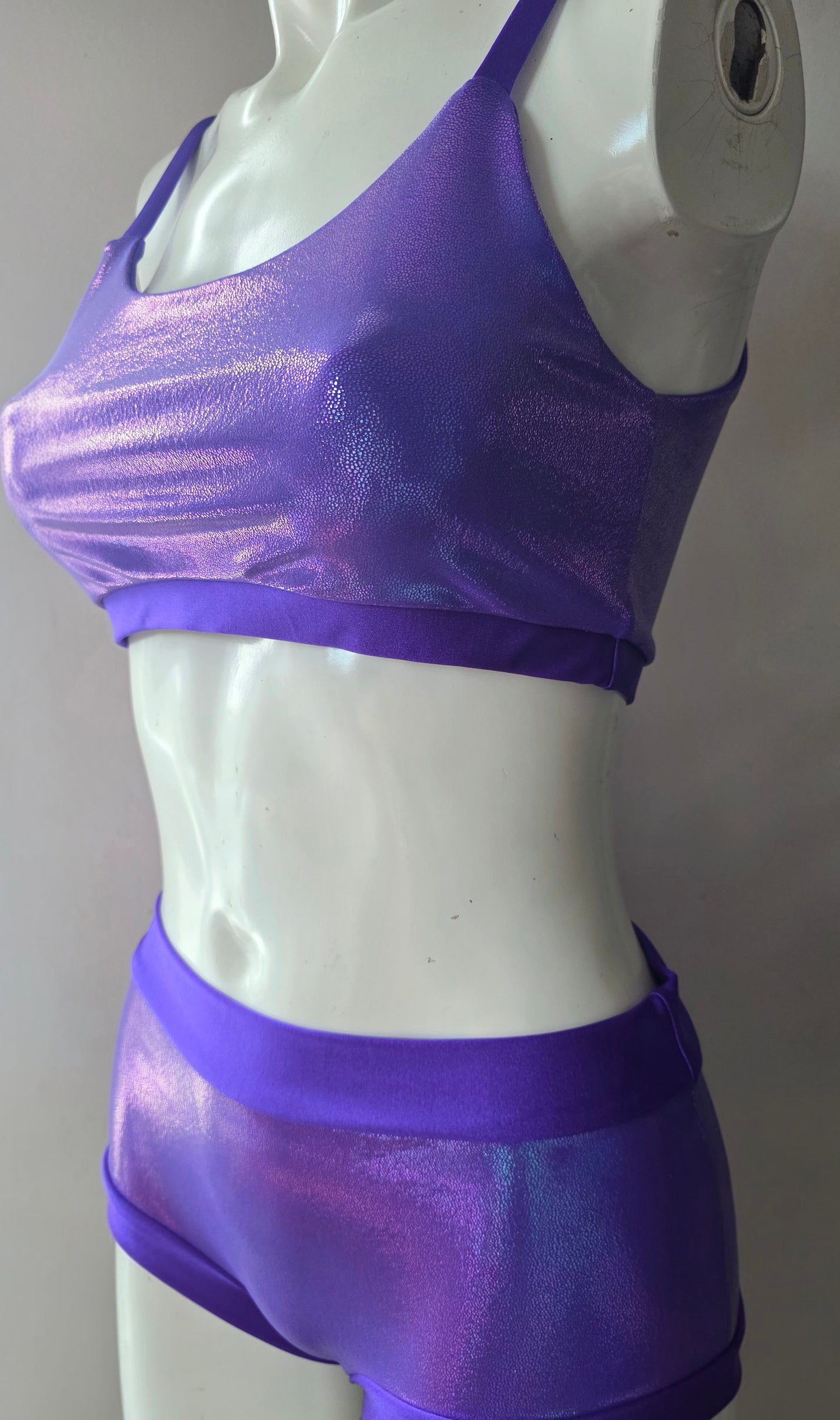 Purple mermaid lazer foil top