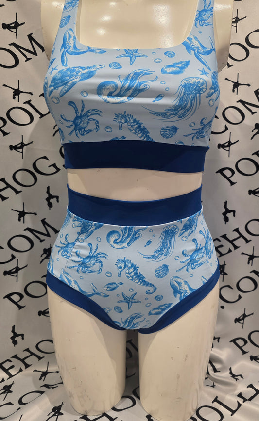 Deep sea high waisted panel pant (full)