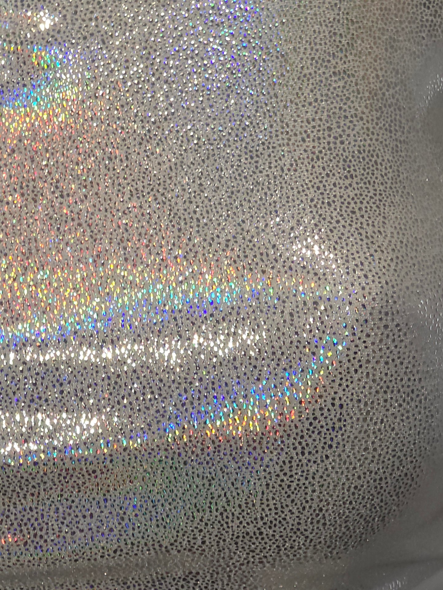 Chunky white lazer foil top