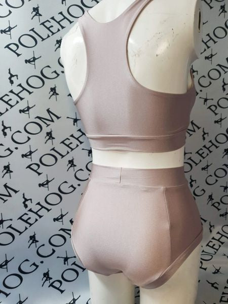 Blush colours high waisted fitted pant