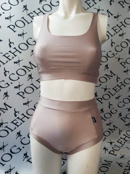 Blush colours high waisted fitted pant