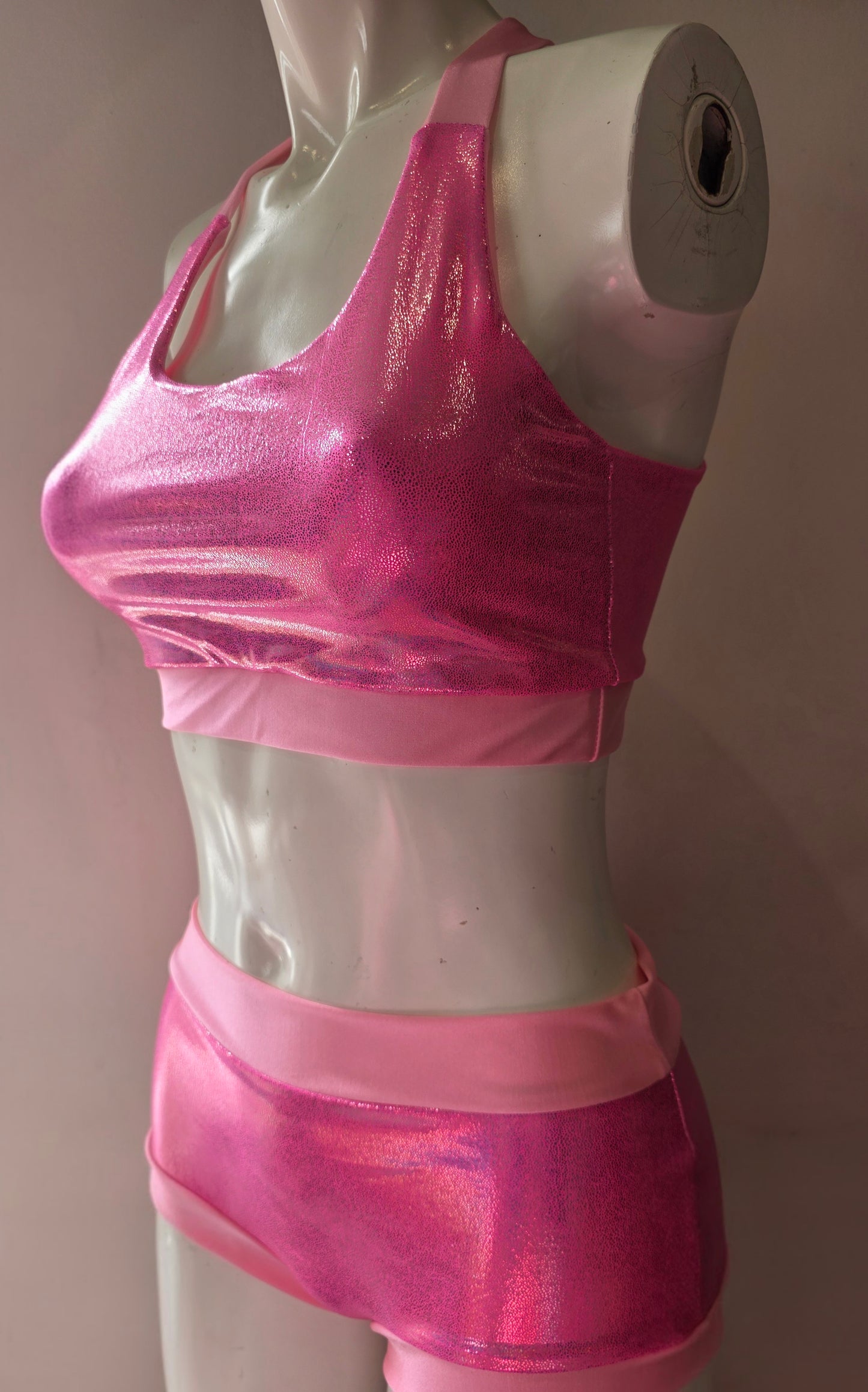 Pink lazer foil top