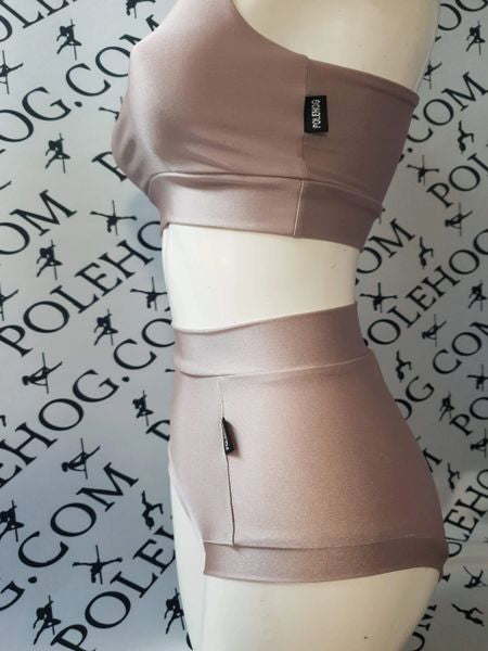 Blush colours high waisted fitted pant