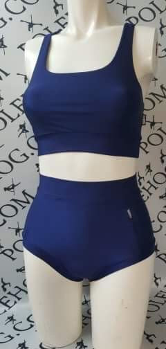 Navy colours high waisted fitted pant