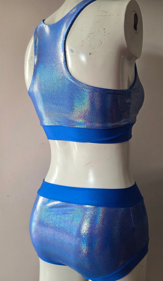Blue lazer foil top