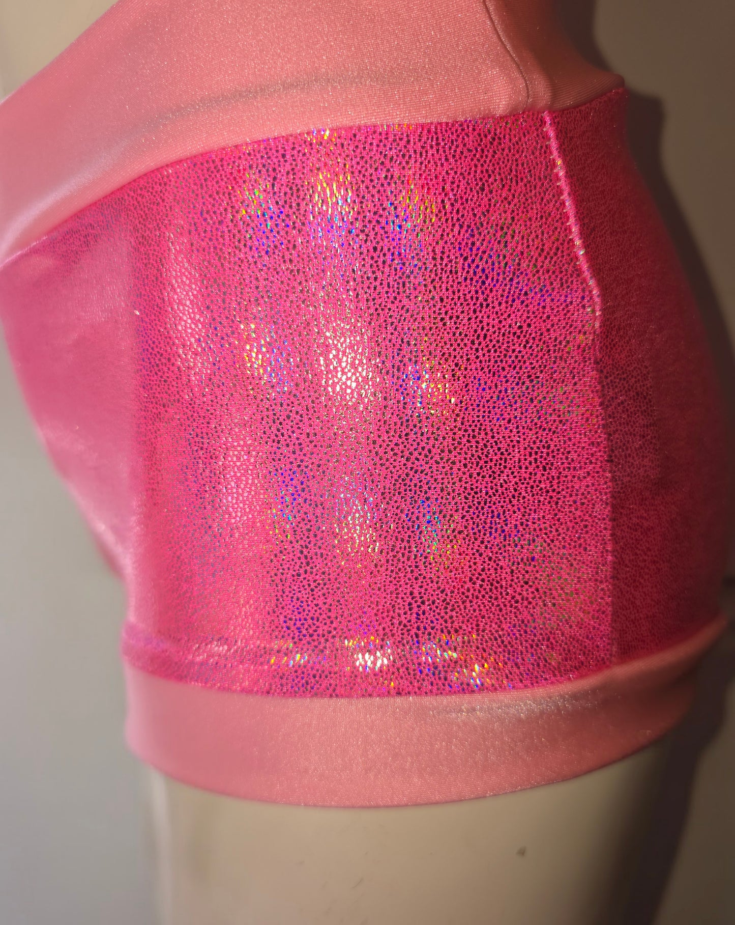 Pink Lazer high waisted panel pant