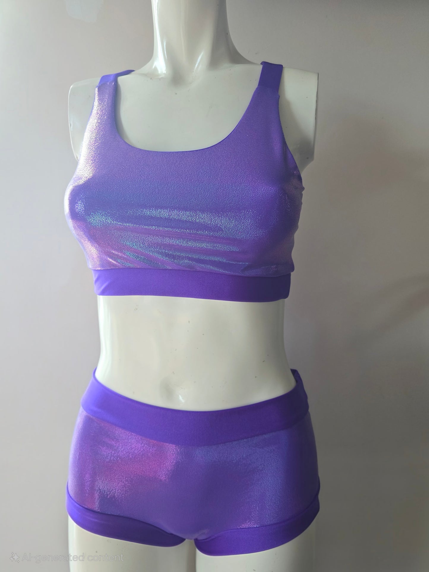 Purple mermaid lazer foil top