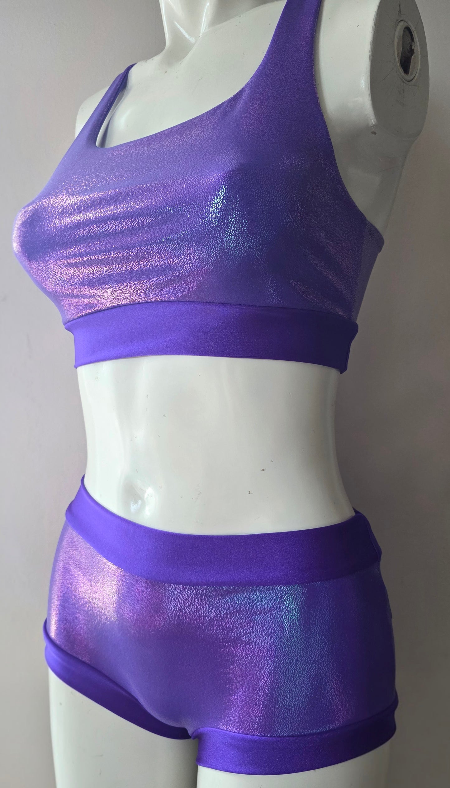 Purple mermaid lazer foil top