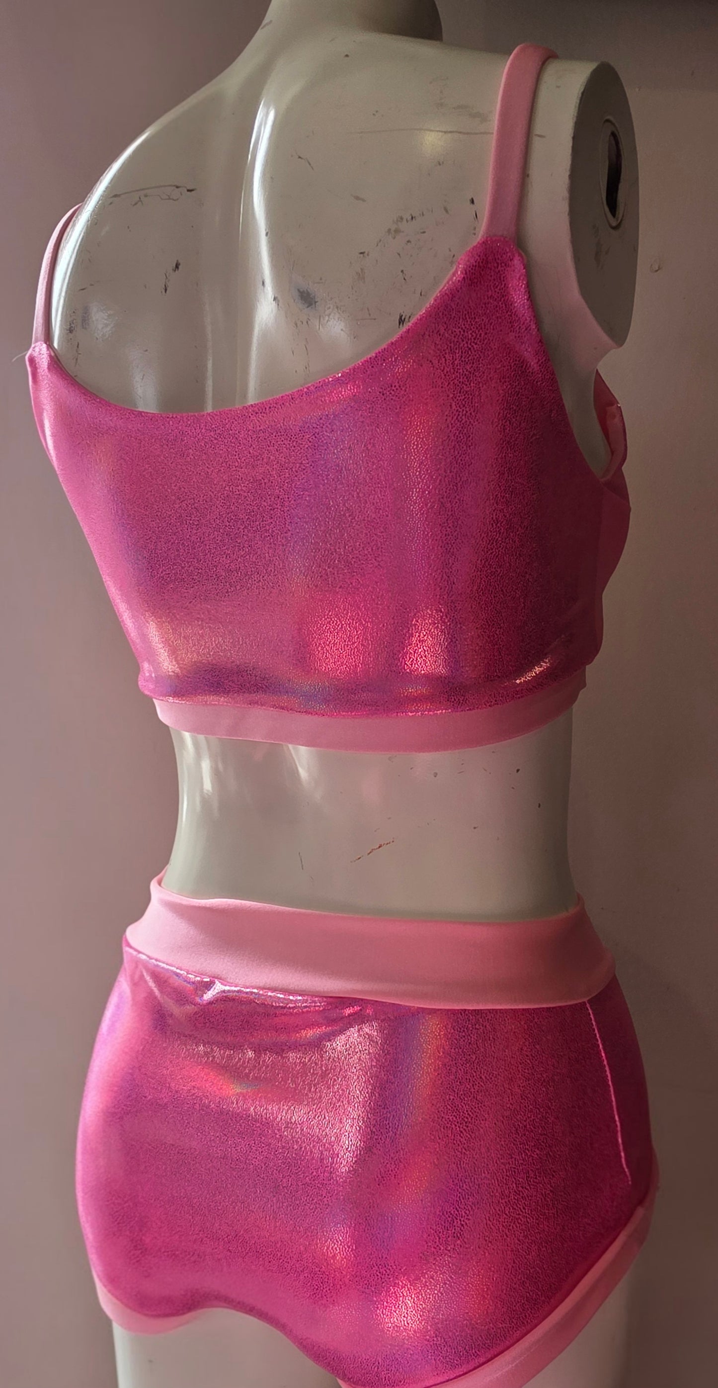 Pink lazer foil top