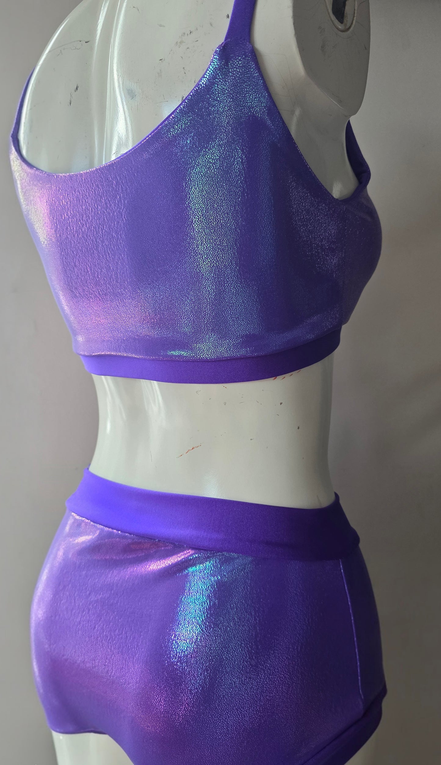 Purple mermaid lazer foil top