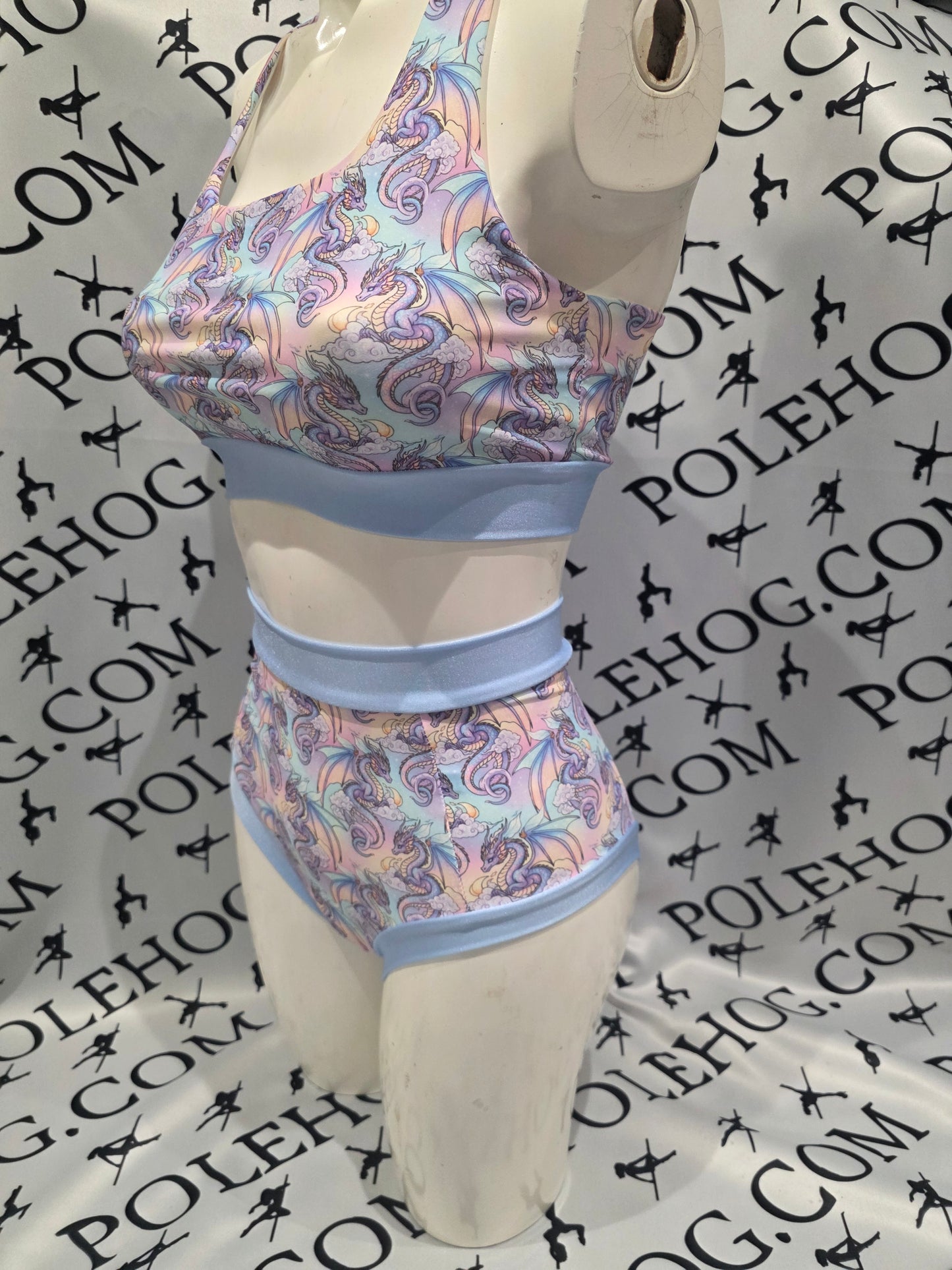 Majestic dragon high waisted panel pant (full)