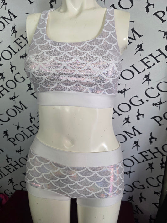 White/pink mermaid bottoms